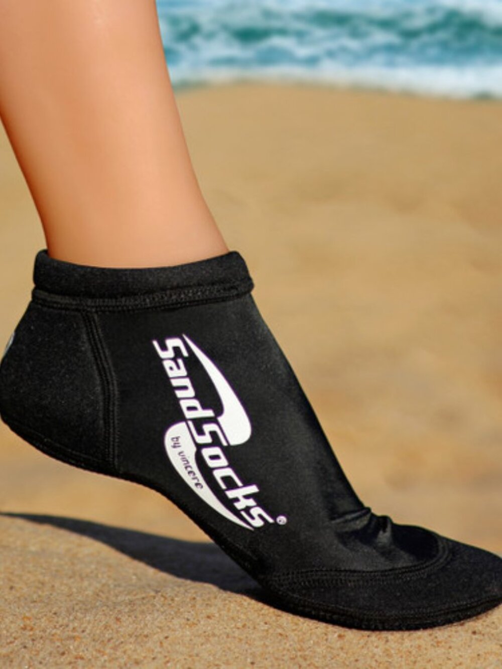 Black Low Sprite Sand Socks + Beach Tank Top